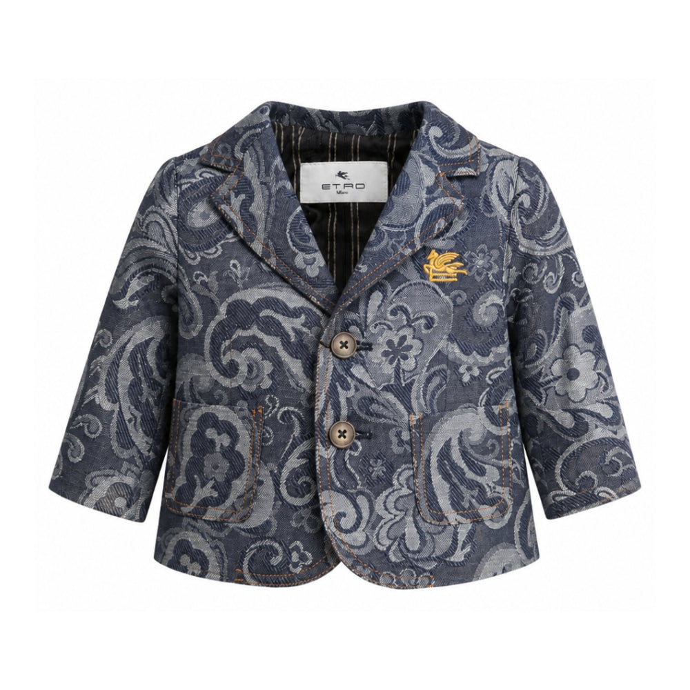 Giacca per neonato Etro Kids blu con stampa paisley GY2504 I0308 620 ETRO KIDS