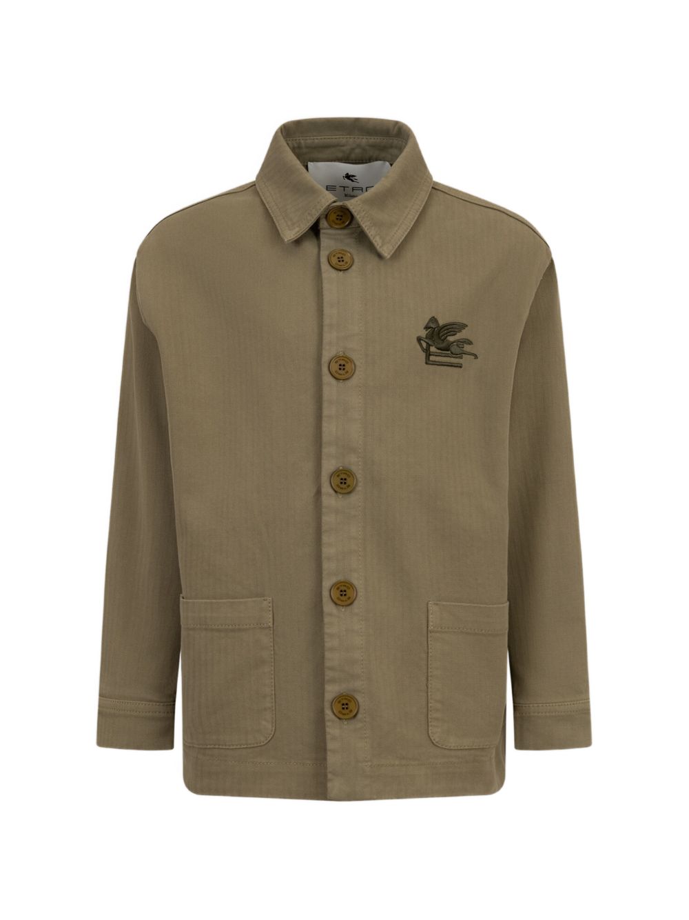 Camicia per bambino Etro Kids verde con motivo pegaso GY2P20 G0064 724 ETRO KIDS