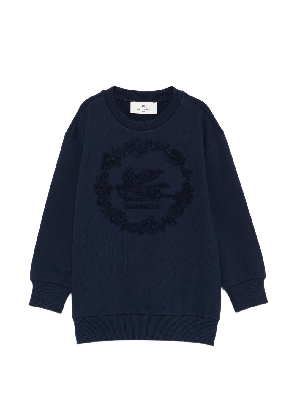 Felpa per bmabino Etro Kids blu navy con logo ricamato GY4P10 Z3183 617 ETRO KIDS