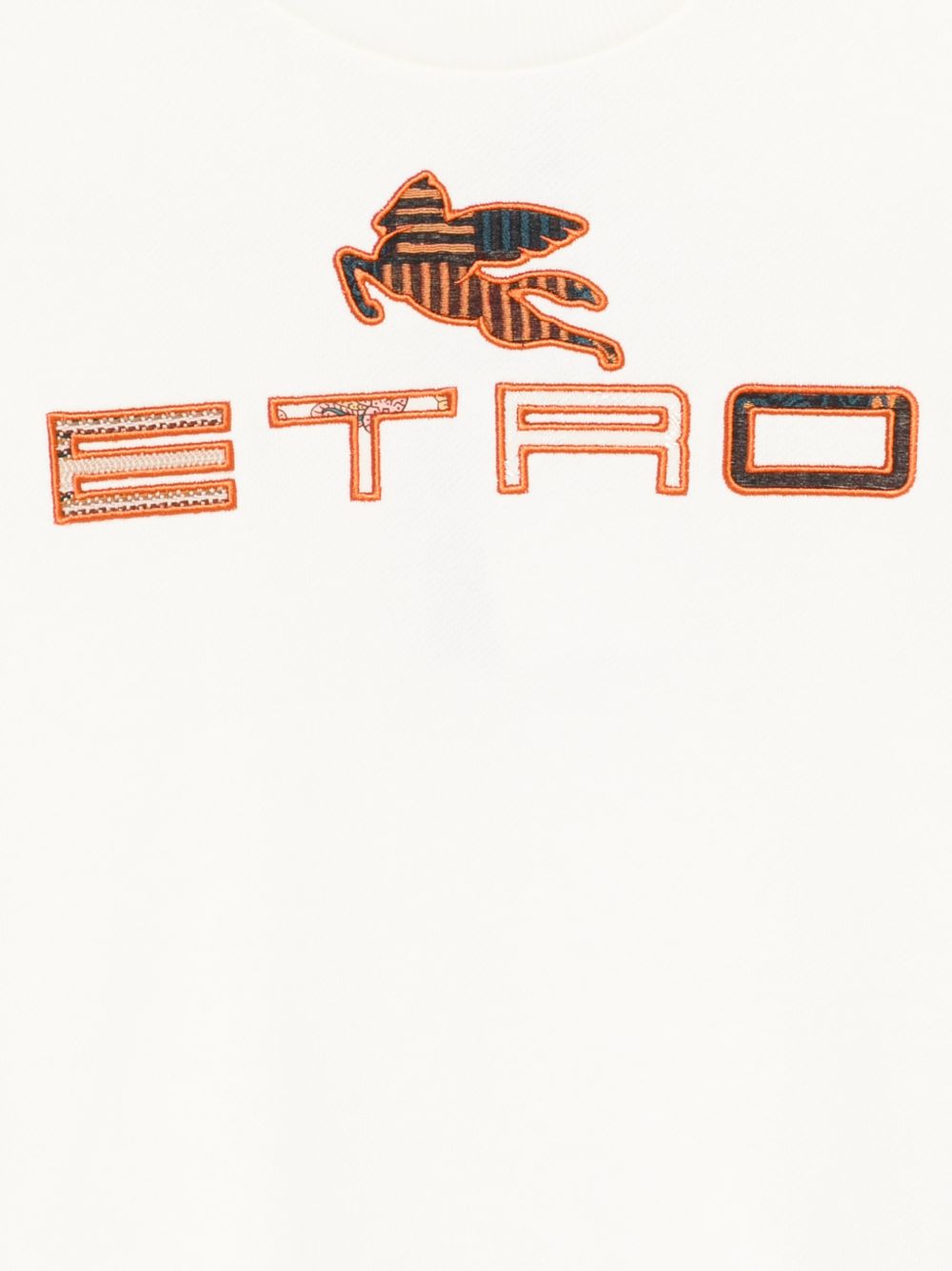Felpa girocollo per bambino Etro Kids bianca con logo GY4P50 Z3183 102 ETRO KIDS