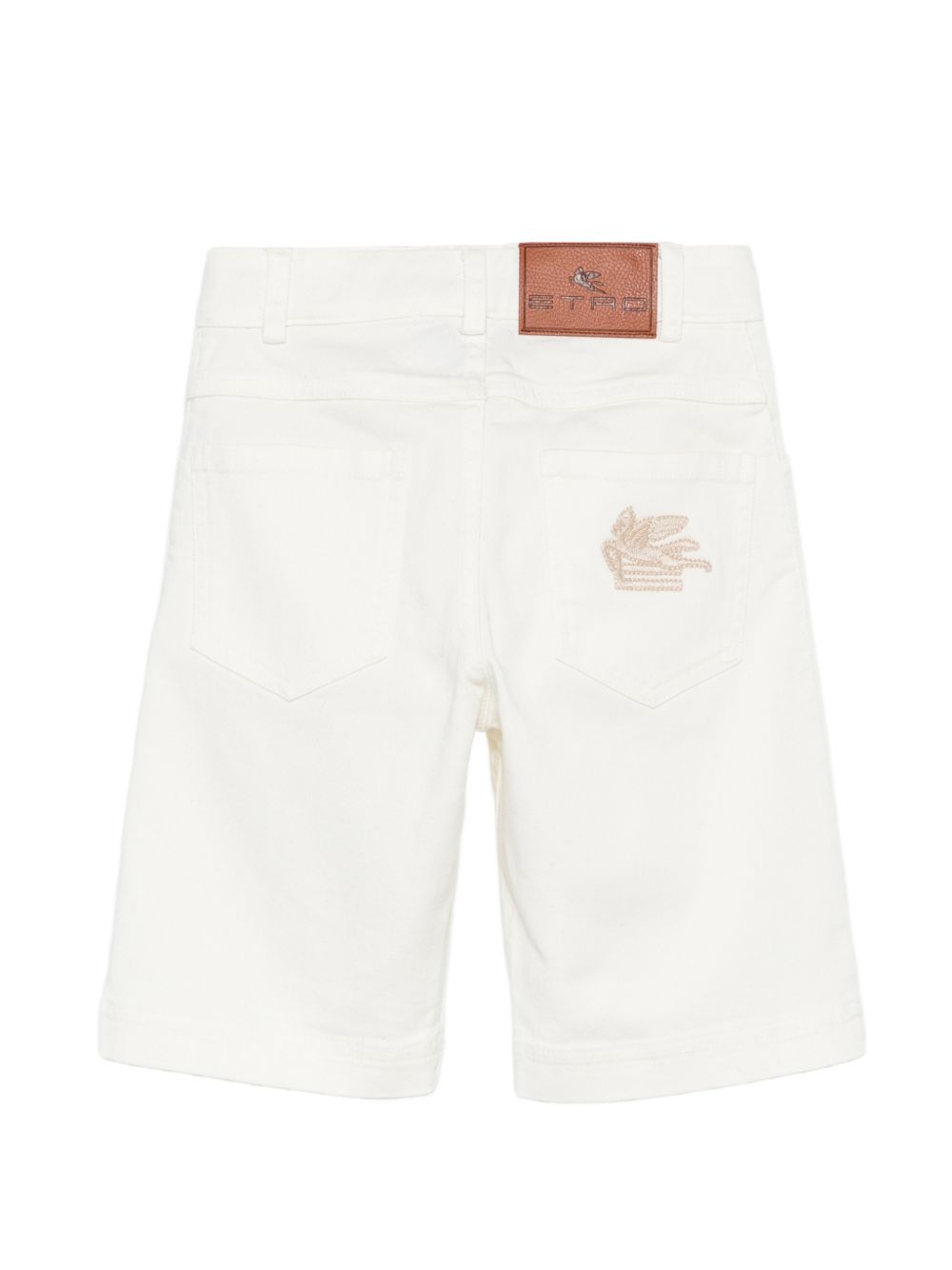 Shorts per bambino Etro Kids bianco con applicazione logo GY6P59 D0039 101 ETRO KIDS