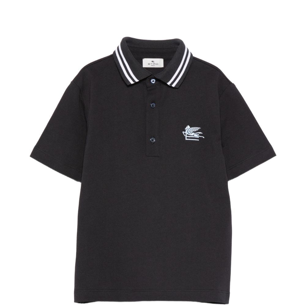 T-shirt per bambino Etro Kids blu con colletto stile polo GY8P11 Z2119 621 ETRO KIDS