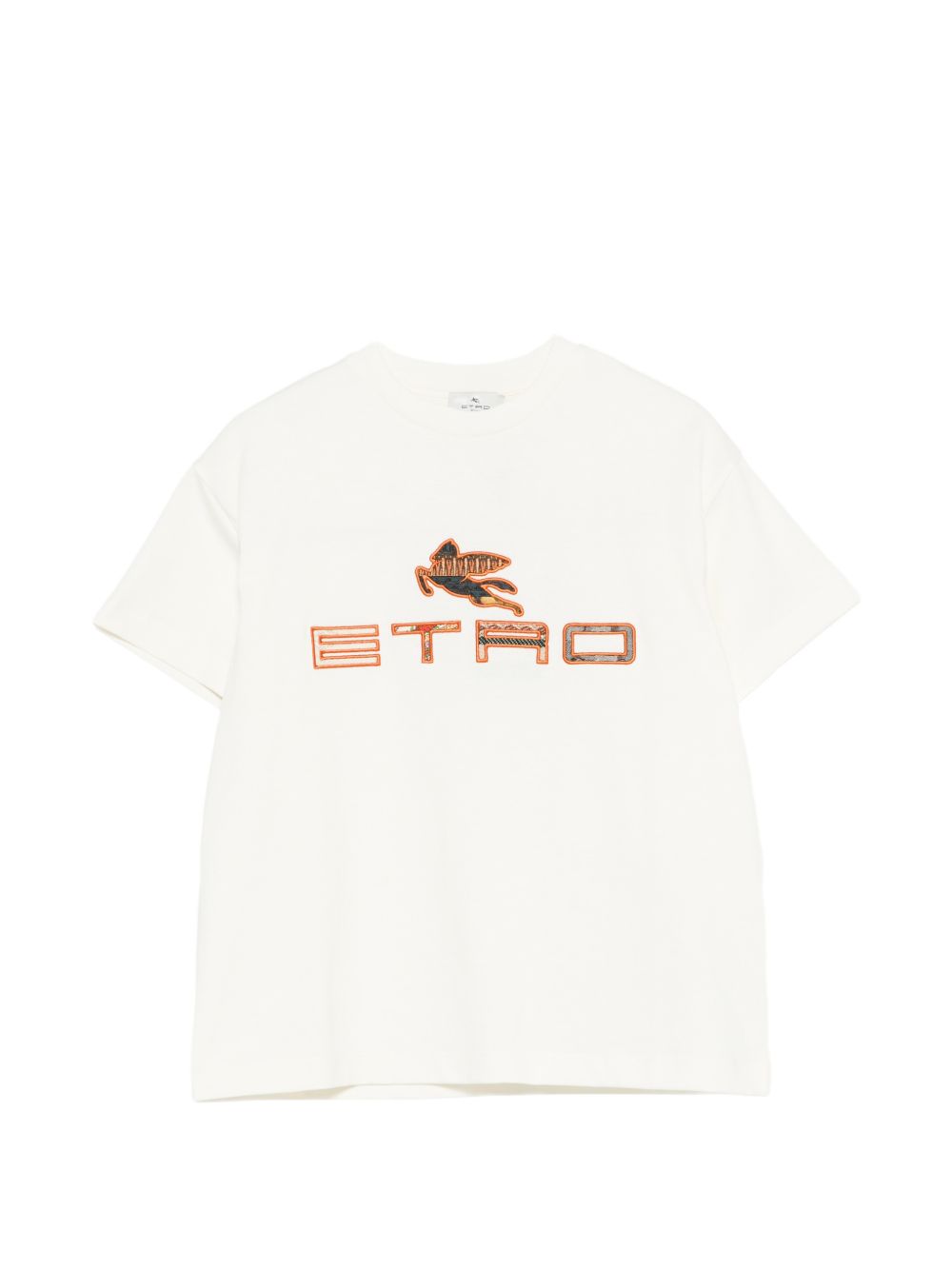 T-shirt per bambino Etro Kids bianca con dettaglio logo sul davanti GY8P71 Z3672 102 ETRO KIDS