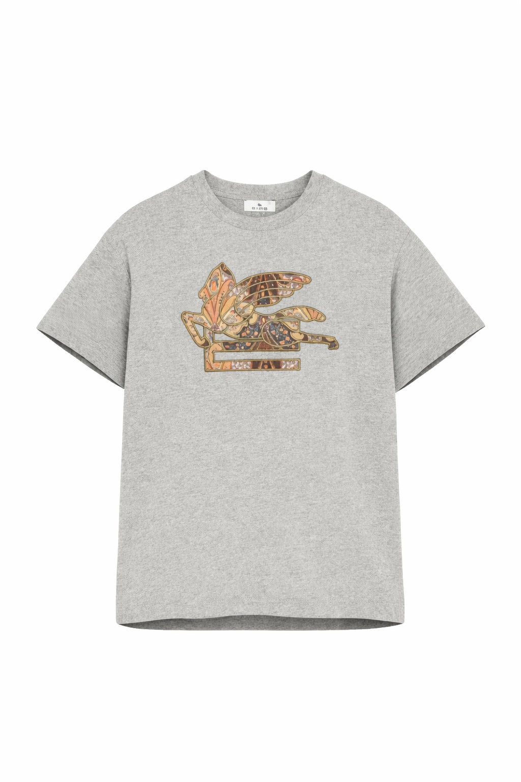 T-shirt per bambino Etro Kids grigia con logo applicato GY8P81 Z3191 806 ETRO KIDS