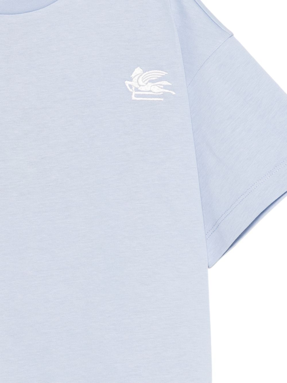 T- shirt per bambino Etro Kids azzurra con logo ricamato GY8P91 Z3672 602 ETRO KIDS