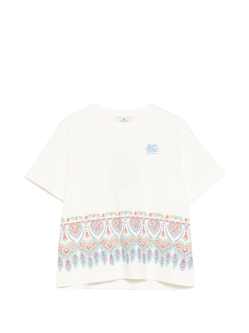 T-shirt per bambino Etro Kids bianca con stampa floreale sul davanti GY8Q31 Z3672 102 ETRO KIDS