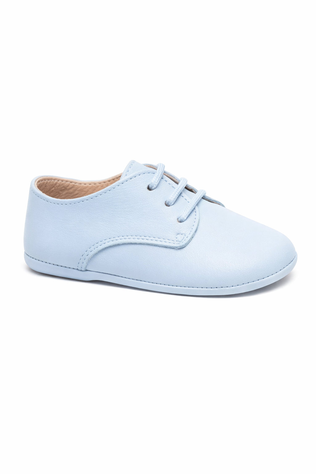 Scarpine primi passi per neonato Eli1957 azzurre con chiusura frontale con lacci 10016AL CELESTE Eli Kids