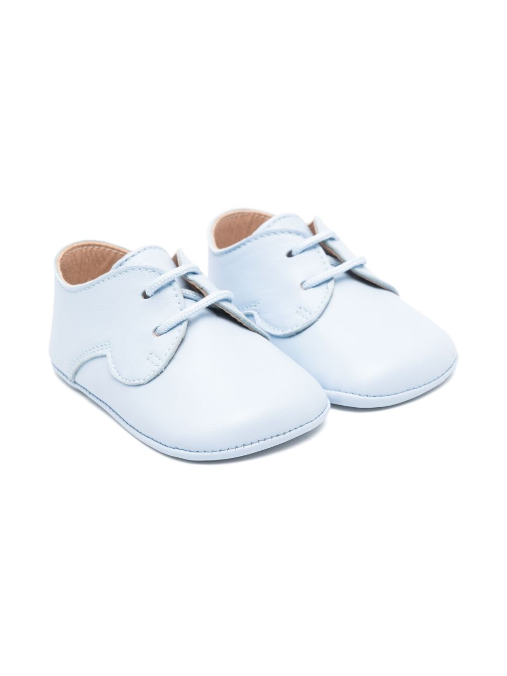 Scarpine primi passi per neonato Eli1957 azzurre con chiusura frontale con lacci 10016AL CELESTE Eli Kids