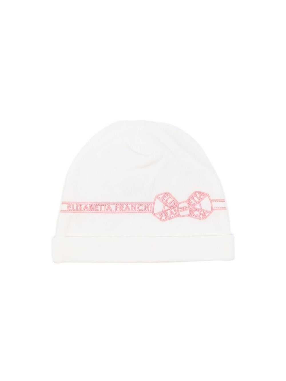 Cappello per neonata Elisabetta Franchi La Mia Bambina rosa con dettaglio ricamato ENCP0770JF054 0285 ElISABETTA FRANCHI KIDS