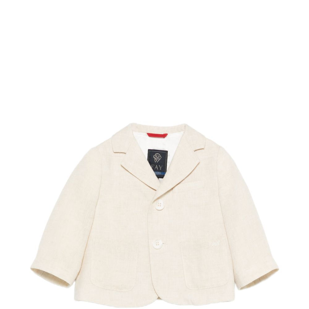 Giacca per neonato Fay Kids beige con revers classici FY2514 I0318 109 FAY KIDS