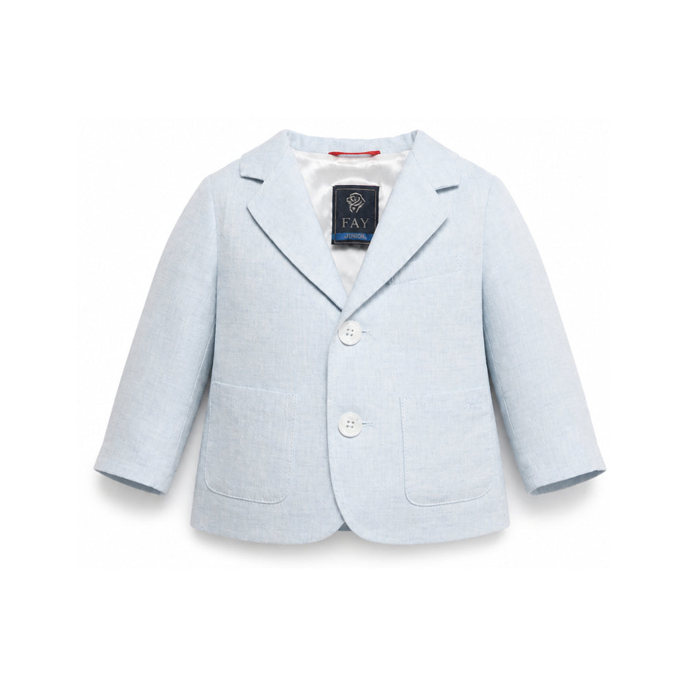 Giacca per neonato Fay Kids azzurra con revers classici FY2514 I0318 607 FAY KIDS