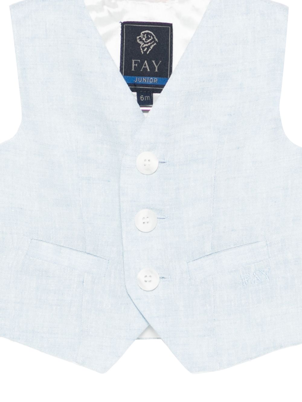 Gilet per neonato Fay Kids azzurro con scollo a V FY2542 I0318 607 FAY KIDS