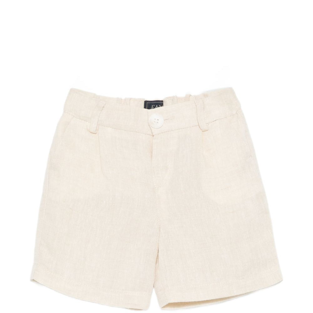 Shorts per neonato Fay Kids beige con logo ricamato sul retro FY6579 I0318 109 FAY KIDS