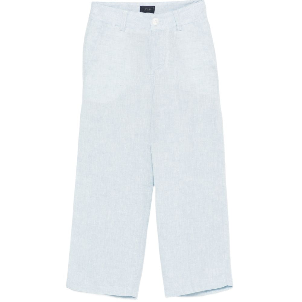 Pantaloni per bambino Fay Kids azzurri con taglio dritto FY6P50 I0318 607 FAY KIDS