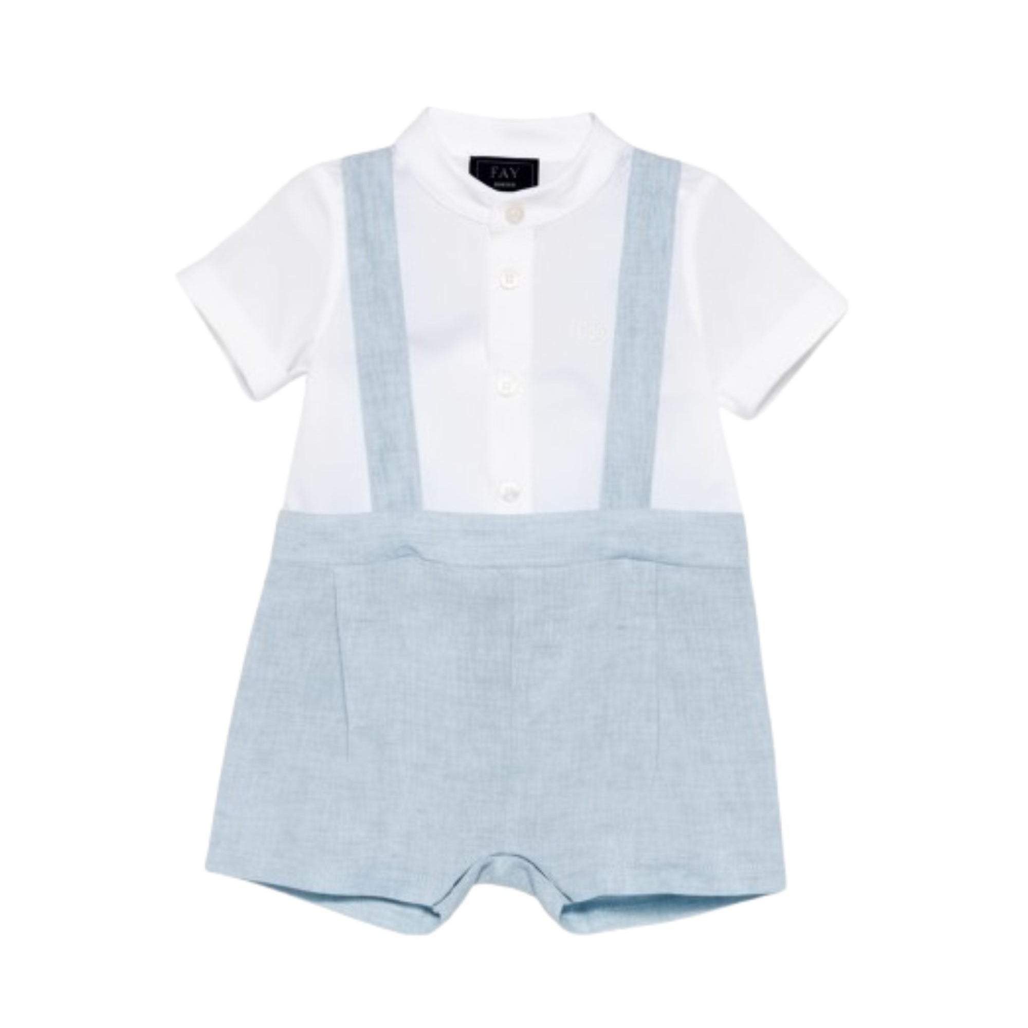 Salopette per neonato fay Kids azzurra con chiusura a bottoni FYA511 I0318 607 FAY KIDS