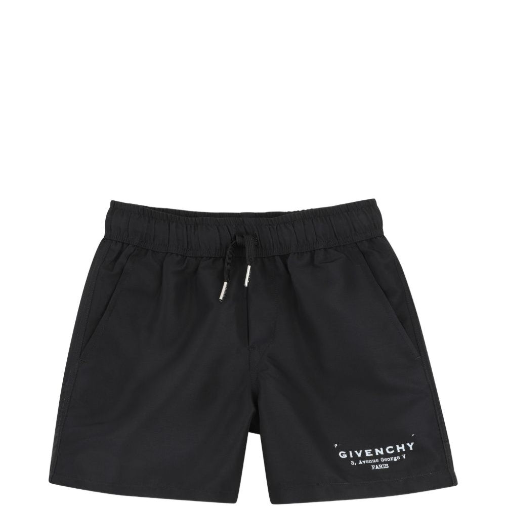 Costume da bagno per bambino Givenchy Kids nero con coulisse H31078 09B GIVENCHY KIDS