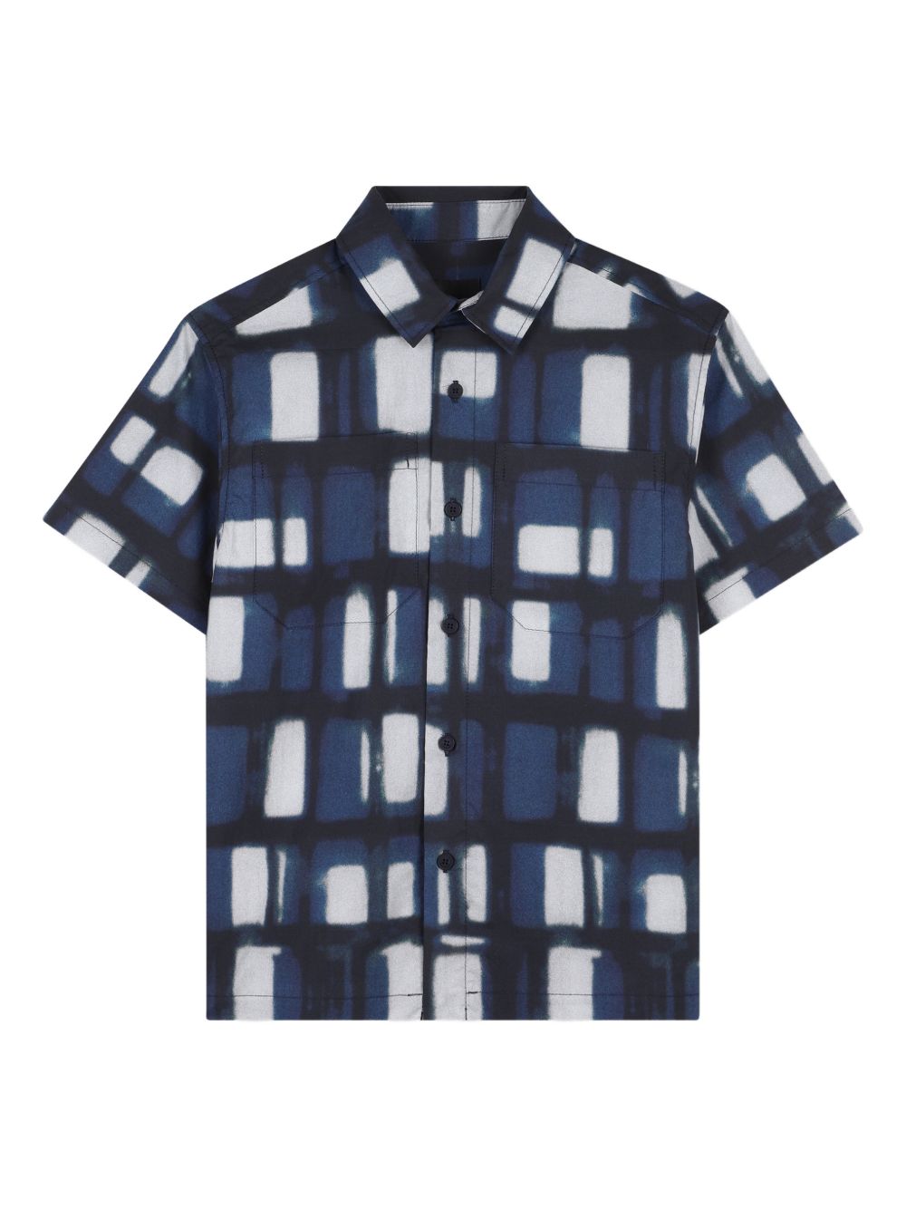 Camicia per bambino Givenchy Kids blu con design a fantasia H31085 Z40 GIVENCHY KIDS