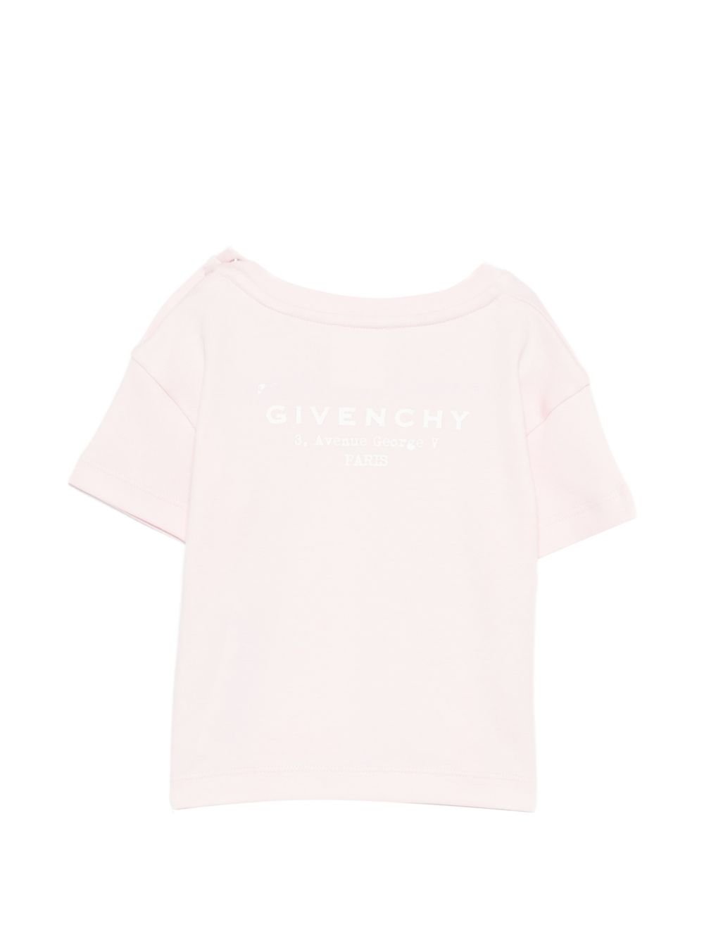 T-shirt per neonati Givenchy Kids rosa con logo sul davanti H31184 44Z GIVENCHY KIDS