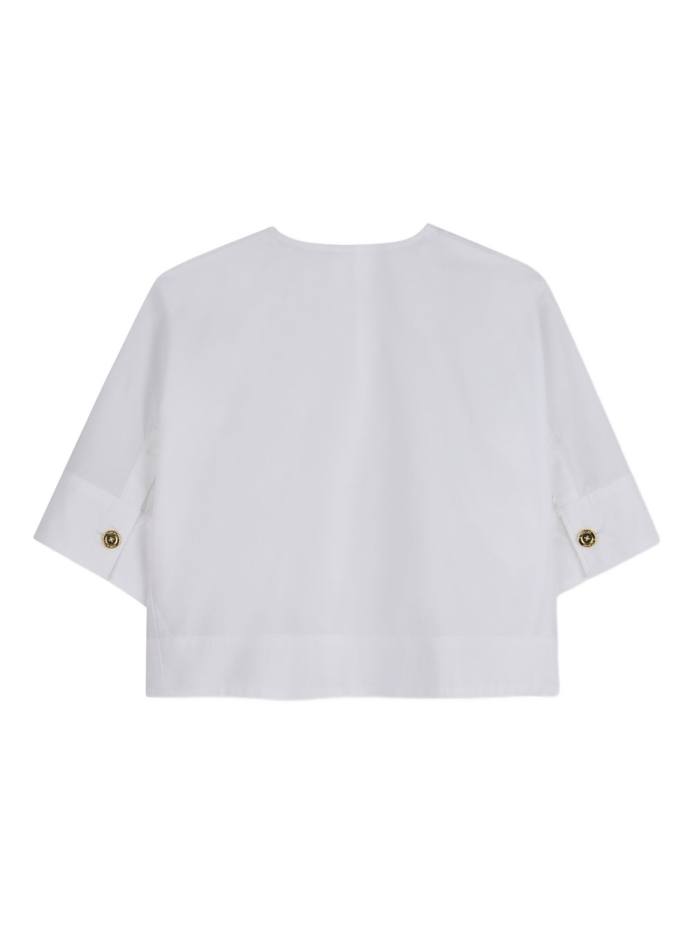 Camicia per bambina Givenchy Kids bianca a maniche corte con bottoni H31220 10P GIVENCHY KIDS