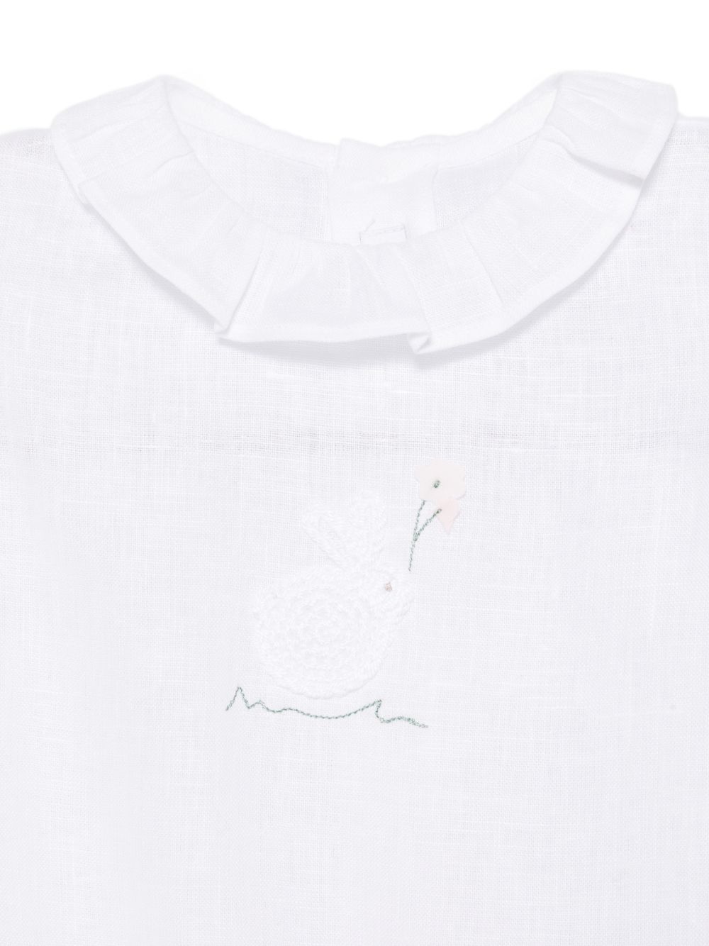 Tutina per neonati Il Gufo bianca con colletto a balze P26GPQ0005L0002 010 IL GUFO KIDS