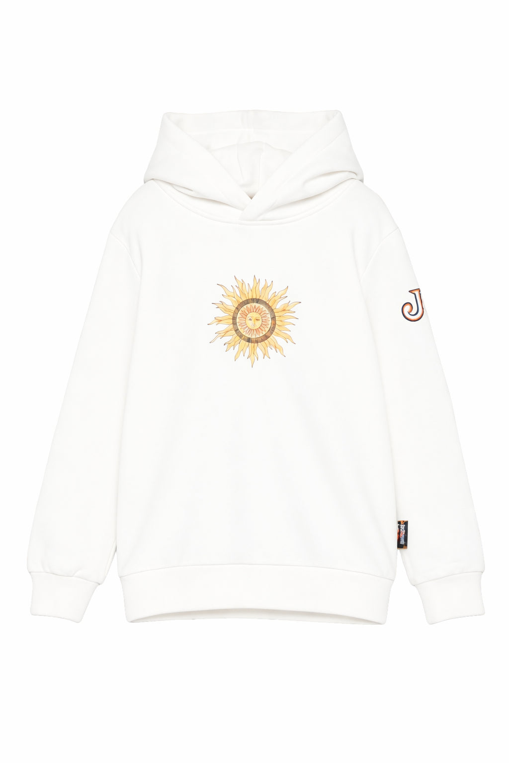 Felpa per bambino Just Cavalli Kids bianca con dettaglio sole JBP26073FE PRISTINE ROBERTO CAVALLI KIDS