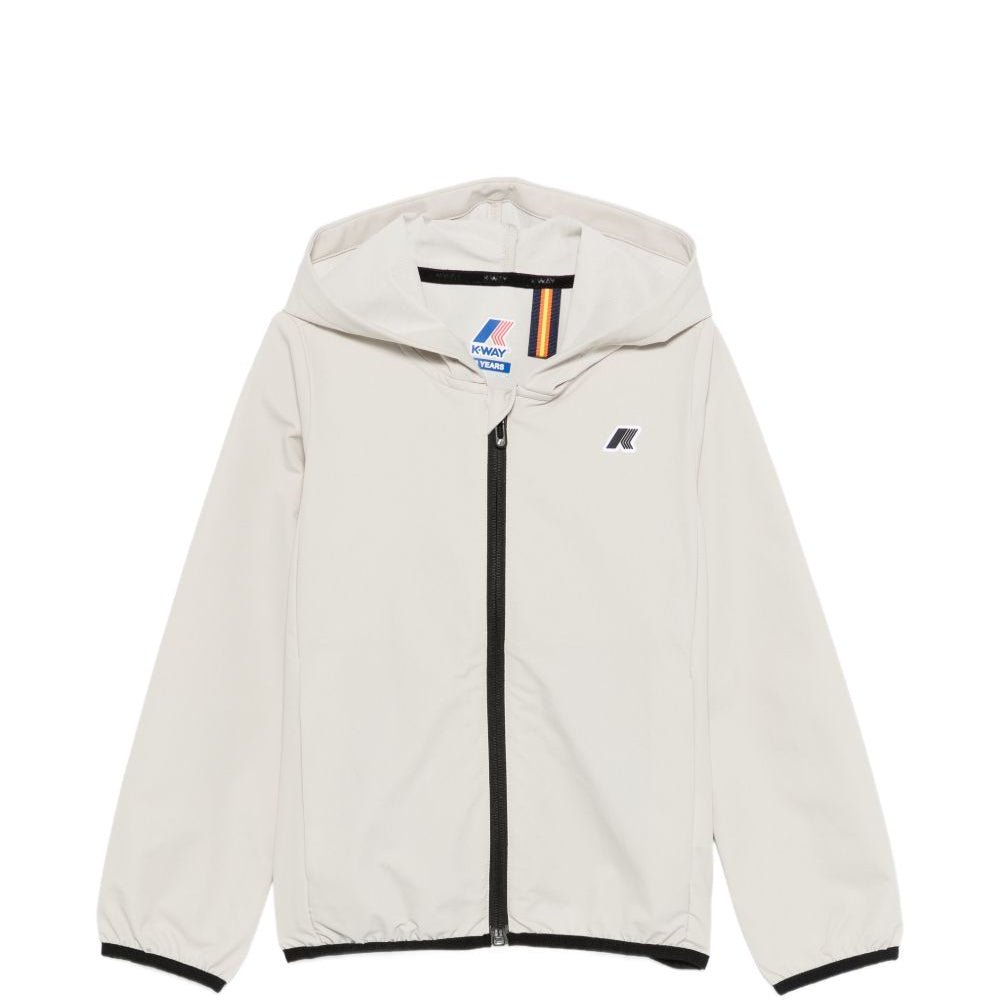 Giubbino per bambino K Way Kids P. Journeer grigio con toppa con logo K4133FW 634 K-WAY KIDS
