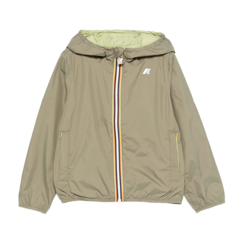 Giubbino per bambino K-Way Kids verde con cerniera K61314W C40 K-WAY KIDS