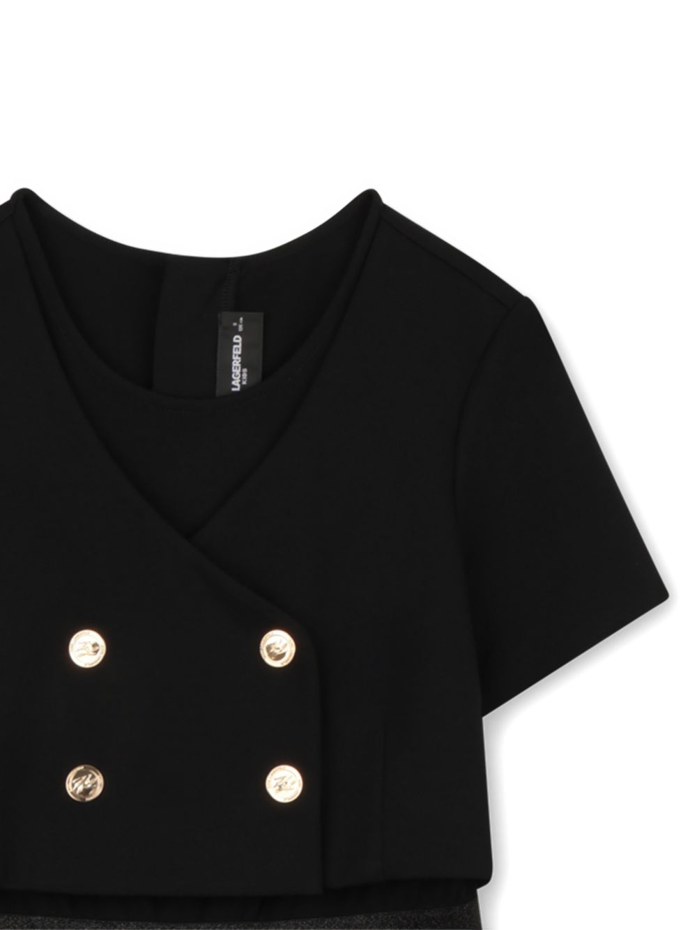 Abito per bambina karl Lagerfeld Kids nero con balze Z31142 09B KARL LAGERFELD KIDS