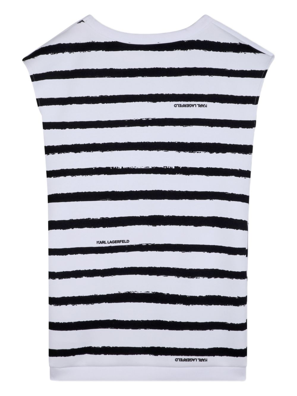 Abito per bambina Karl Lagerfeld Kids bianco e nero a righe con paillettes Z31149 N50 KARL LAGERFELD KIDS