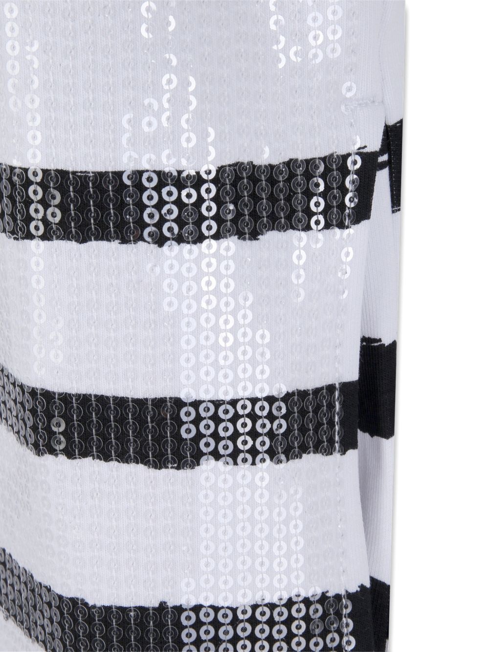 Abito per bambina Karl Lagerfeld Kids bianco e nero a righe con paillettes Z31149 N50 KARL LAGERFELD KIDS