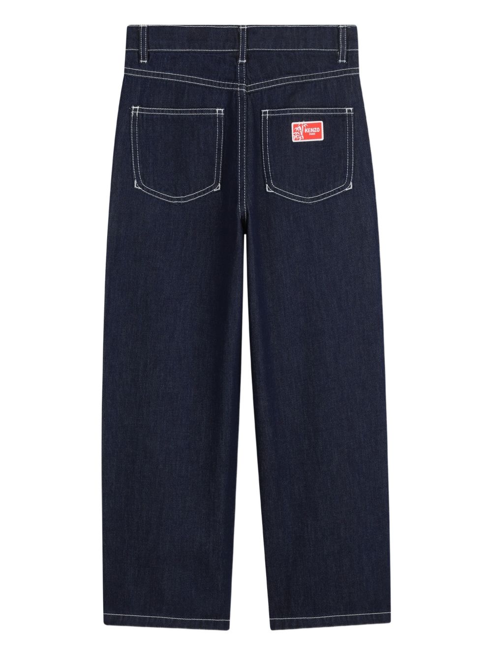 Pantaloni per bambino Kenzo Kids blu con cuciture a contrasto K61634 Z35 KENZO KIDS