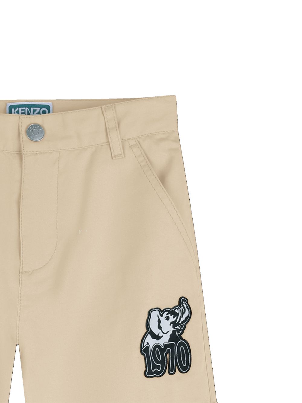 Cargo corti per bambino Kenzo Kids beige con applicazione K61644 255 KENZO KIDS