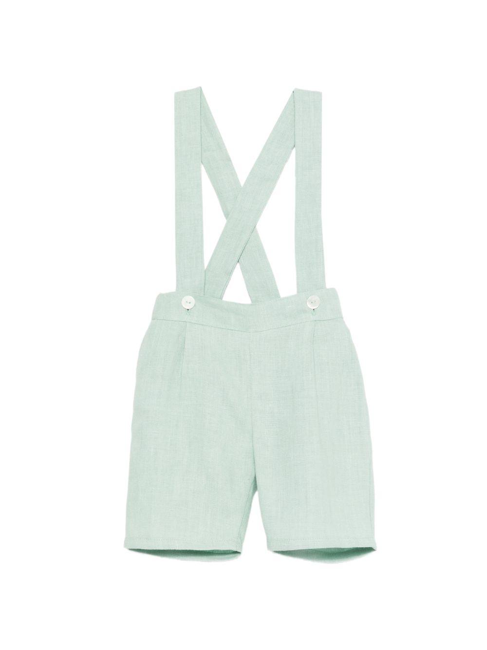 Shorts con bretelle per neonato Mariella Ferrari verdi con vita elasticizzata sul retro PNG7BIS VERDE MARIELLA FERRARI KIDS