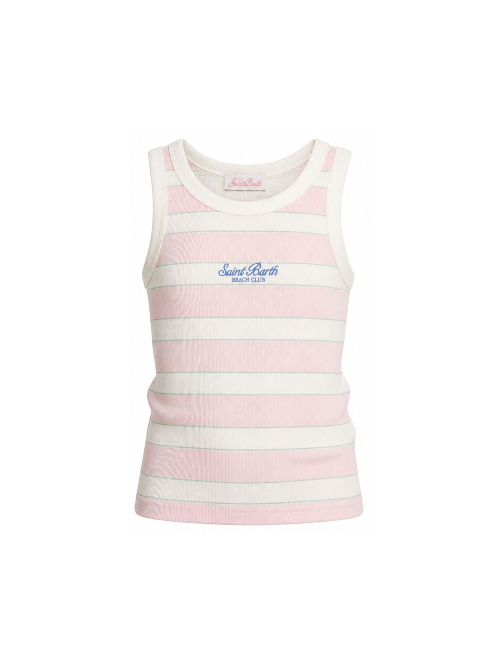 Canotta da donna MC2 Saint Barth rosa con motivo a righe orizzontali AAD001 01906L MC2 ST. BARTH