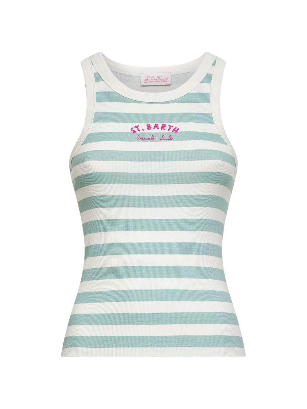 Canotta Ada per donna MC2 Saint Barth verde con motivo a righe AAD001 02262L MC2 ST. BARTH