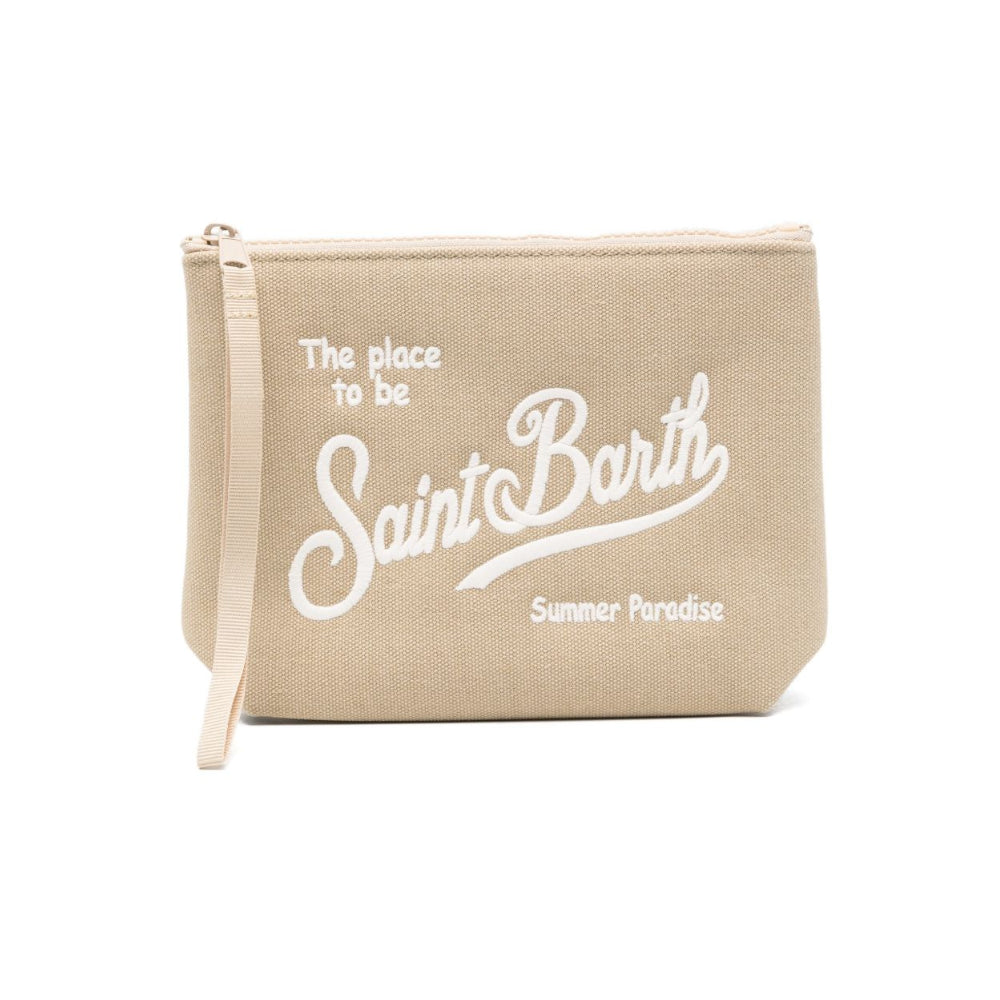 Pochette Aline MC2 Saint Barth beige con logo sul davanti ALI0047 01336L MC2 ST. BARTH KIDS