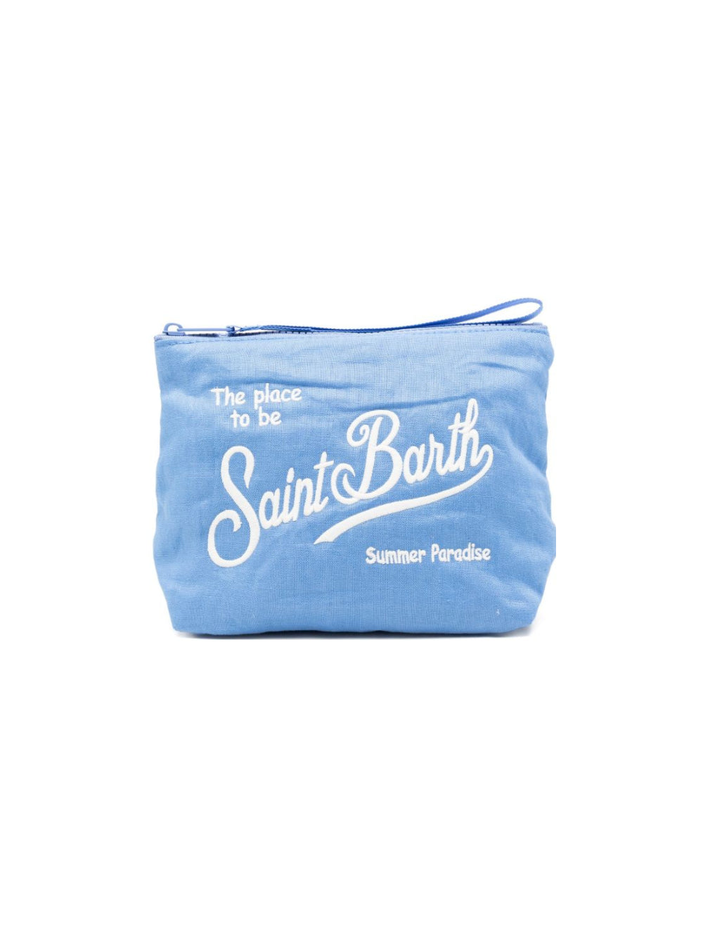 Pochette Aline MC2 Saint Barth azzurra con logo a contrasto sul davanti ALI0051 00552L MC2 ST. BARTH KIDS