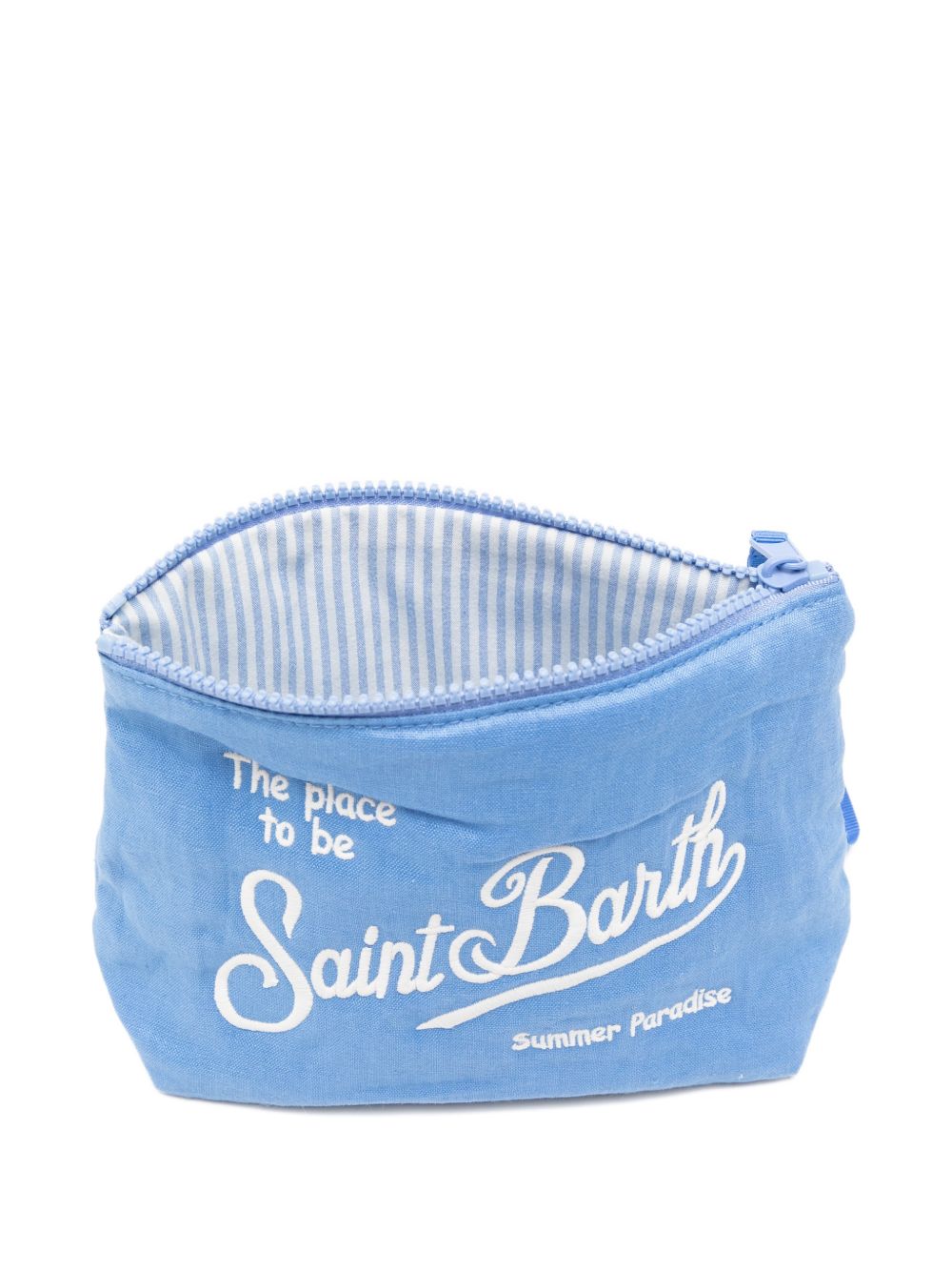 Pochette Aline MC2 Saint Barth azzurra con logo a contrasto sul davanti ALI0051 00552L MC2 ST. BARTH KIDS