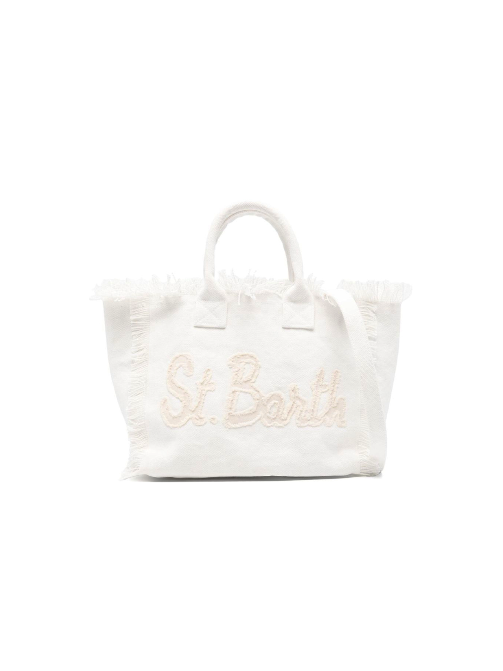 Borsa Colette MC2 Saint Barth bianca con logo ricamato sul davanti COL0002 02561L MC2 ST. BARTH KIDS