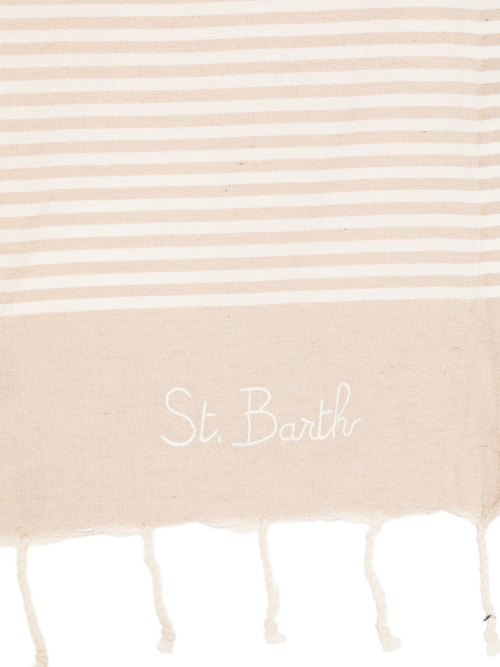 Telo mare MC2 Saint Barth beige e bianco con motivo a righe FOUT012 07694L MC2 ST. BARTH