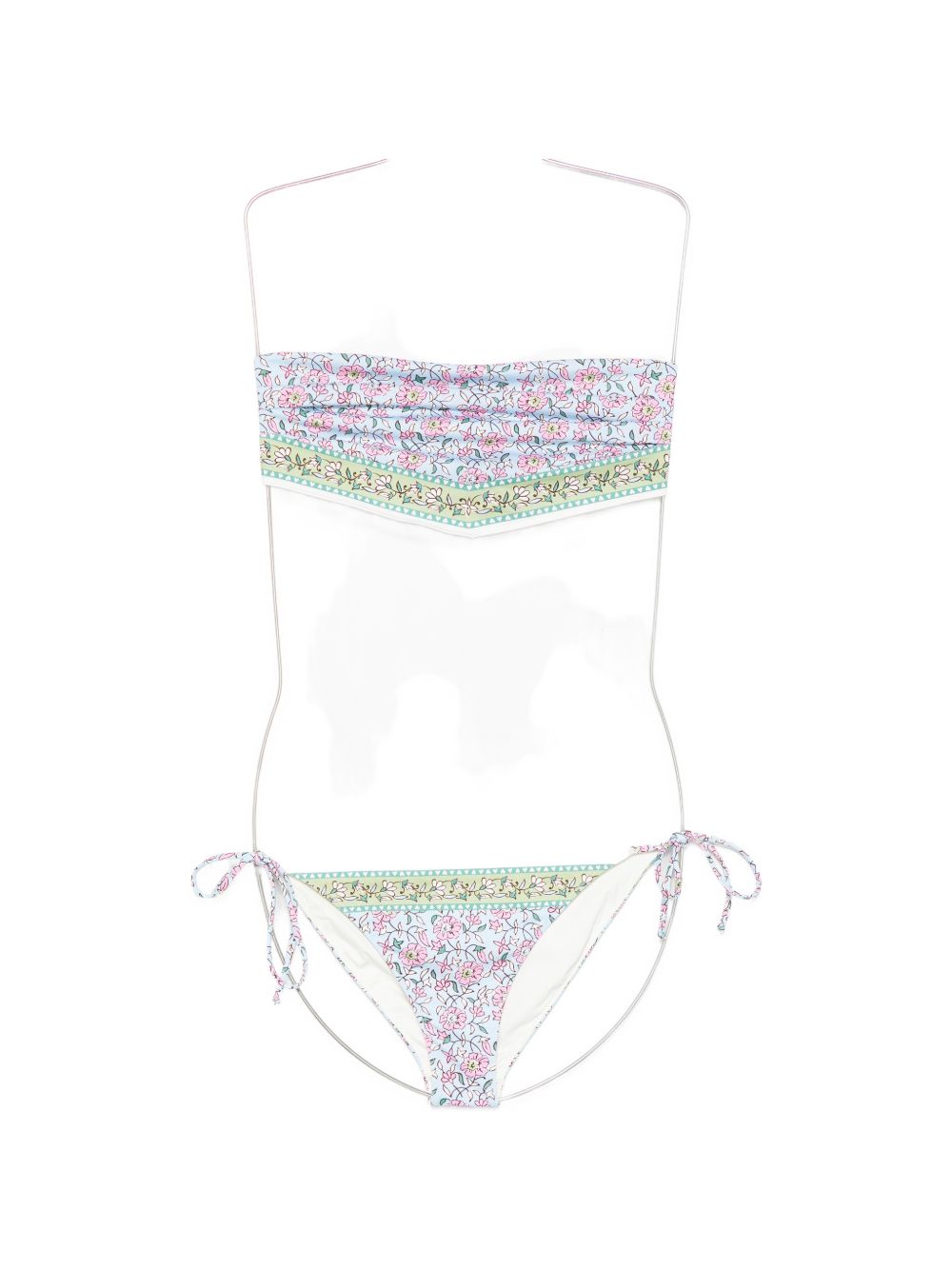Bikini per donna MC2 Saint Barth multicolore con stampa floreale all-over VIR0001 08720L MC2 ST. BARTH