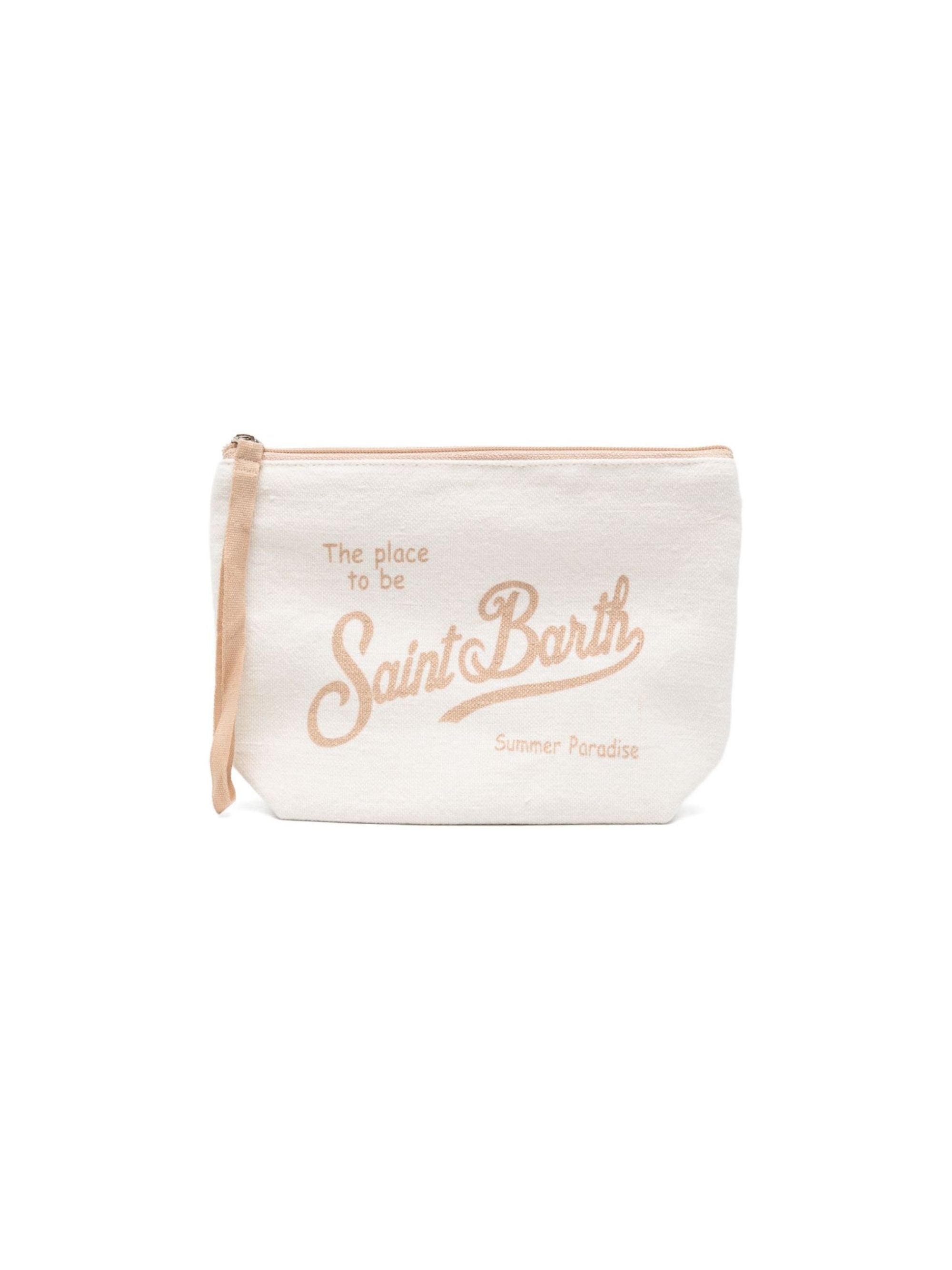 Pochette Aline MC2 Saint Barth bianca con stampa del logo ALI0004 09067L MC2 ST. BARTH KIDS