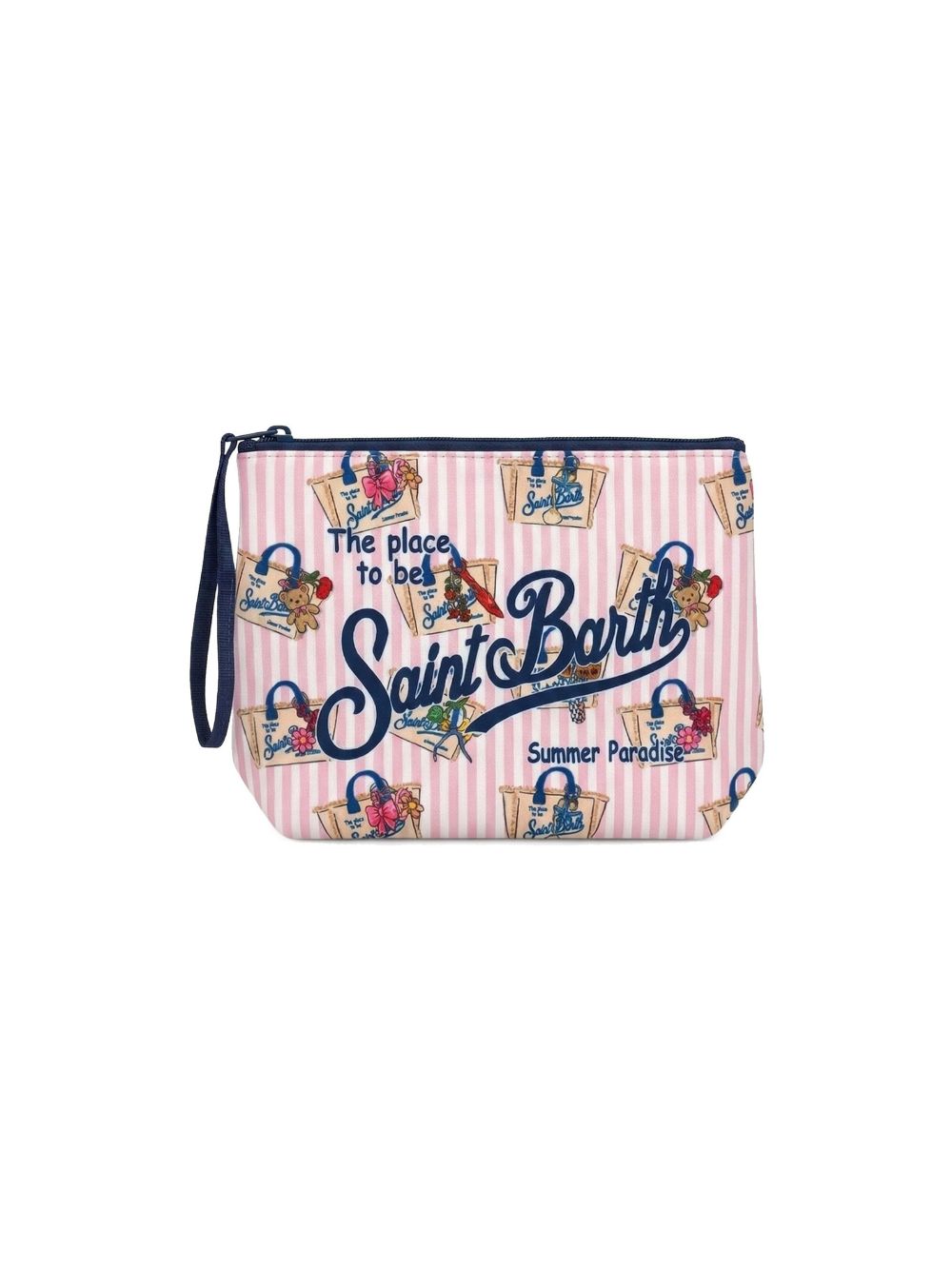 Pochette Aline MC2 Saint Barth rosa con stampa grafica all-over ALIN001 00637L MC2 ST. BARTH KIDS