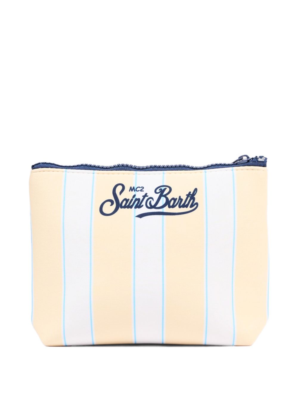 Pochette Aline MC2 Saint Barth gialla con design a righe ALIN001 03279L MC2 ST. BARTH KIDS