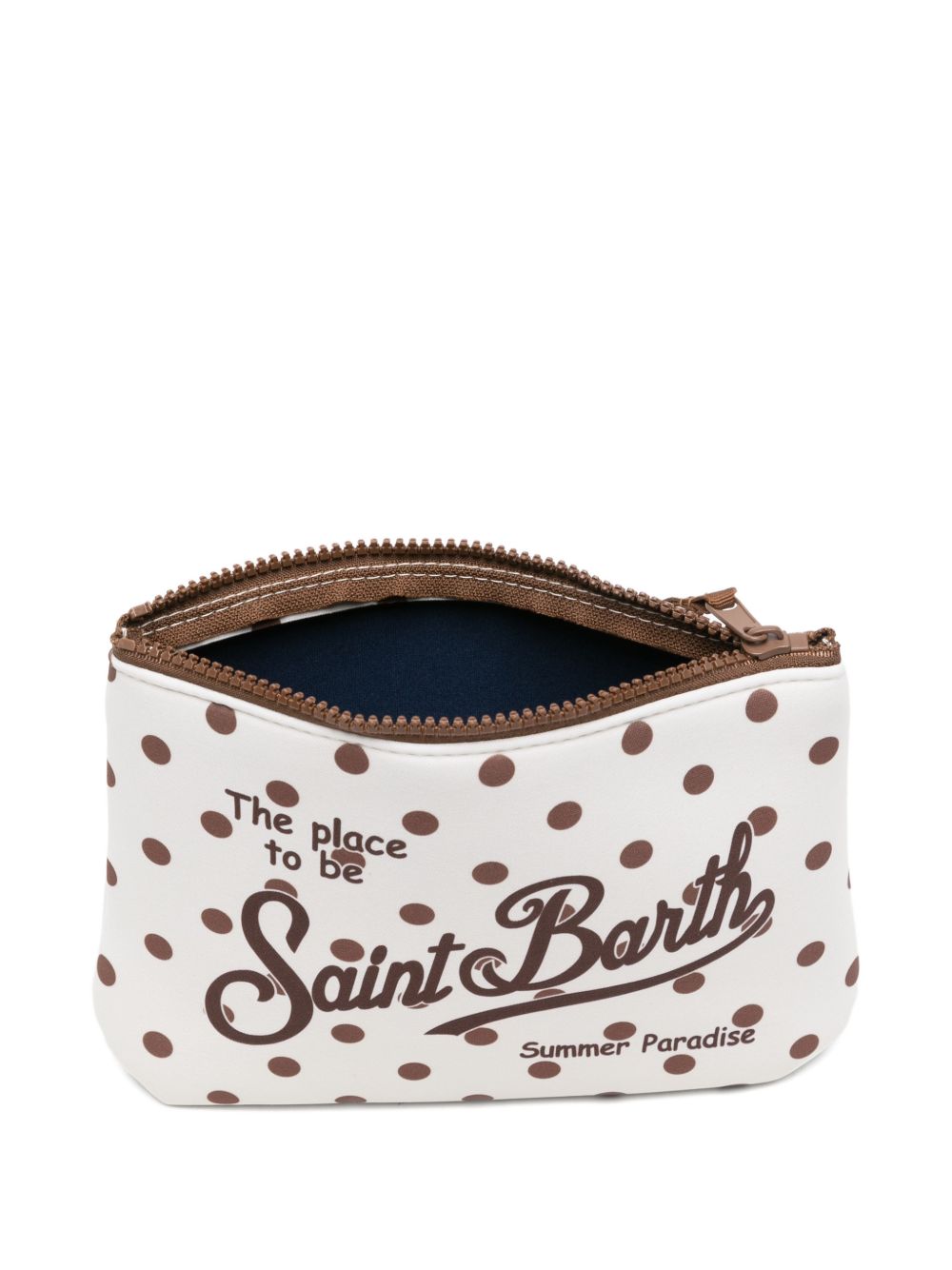 Pochette Aline MC2 Saint Barth beige con stampa a pois ALIN001 03287L MC2 ST. BARTH KIDS