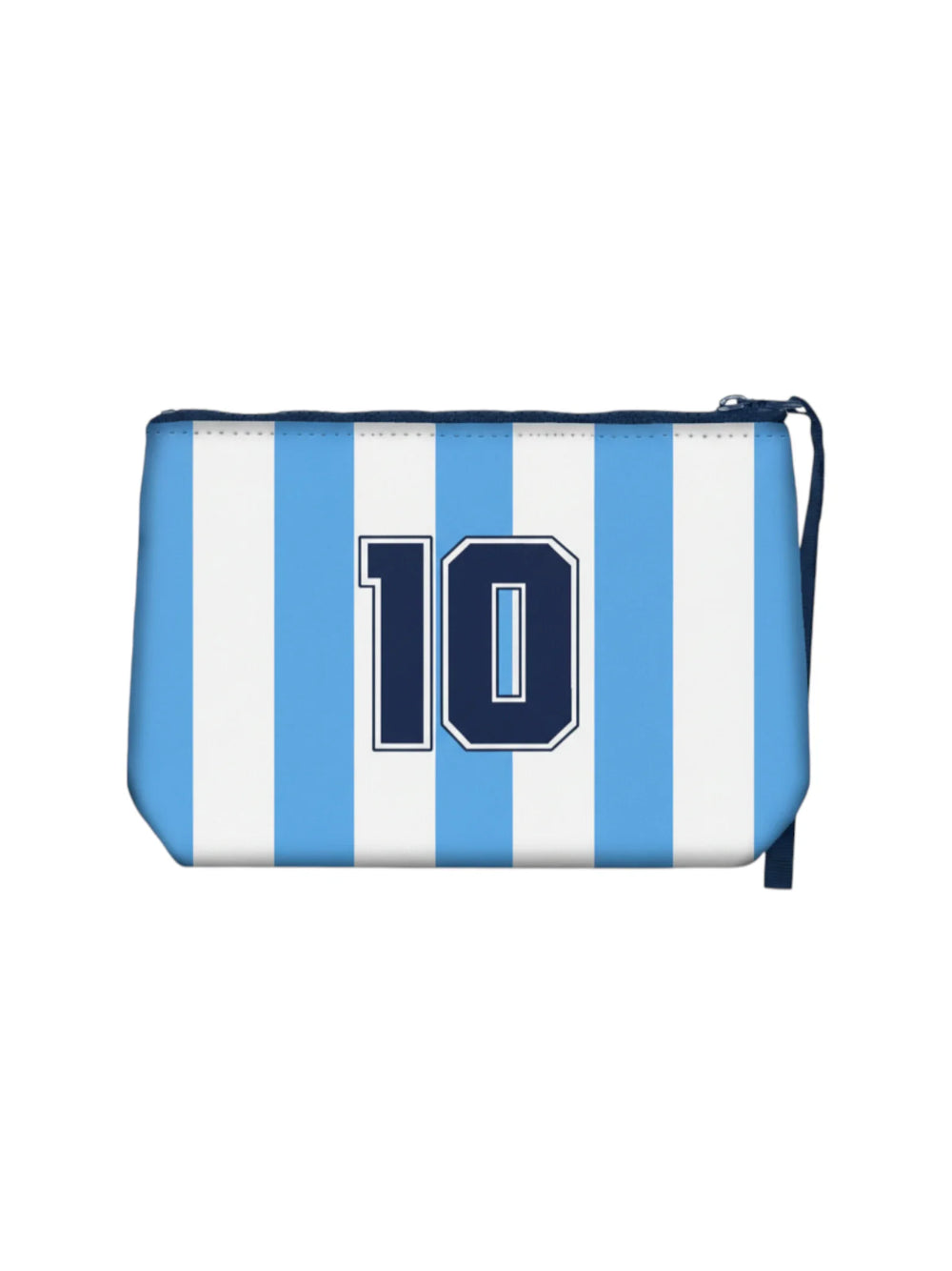 Pochette Aline MC2 Saint Barth bianco e azzurro con logo Napoli ALIN001 07441L MC2 ST. BARTH KIDS