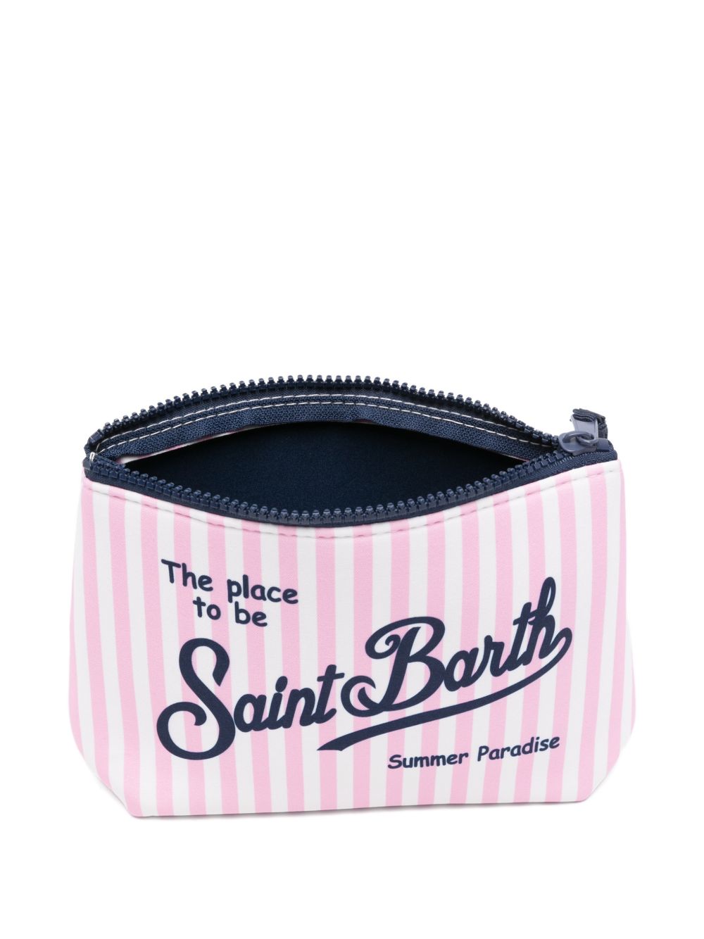 Pochette Aline MC2 Saint Barth bianco e rosa con motivo a righe ALIN001 09412L MC2 ST. BARTH KIDS