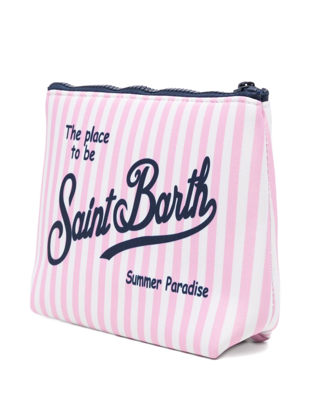 Pochette Aline MC2 Saint Barth bianco e rosa con motivo a righe ALIN001 09412L MC2 ST. BARTH KIDS