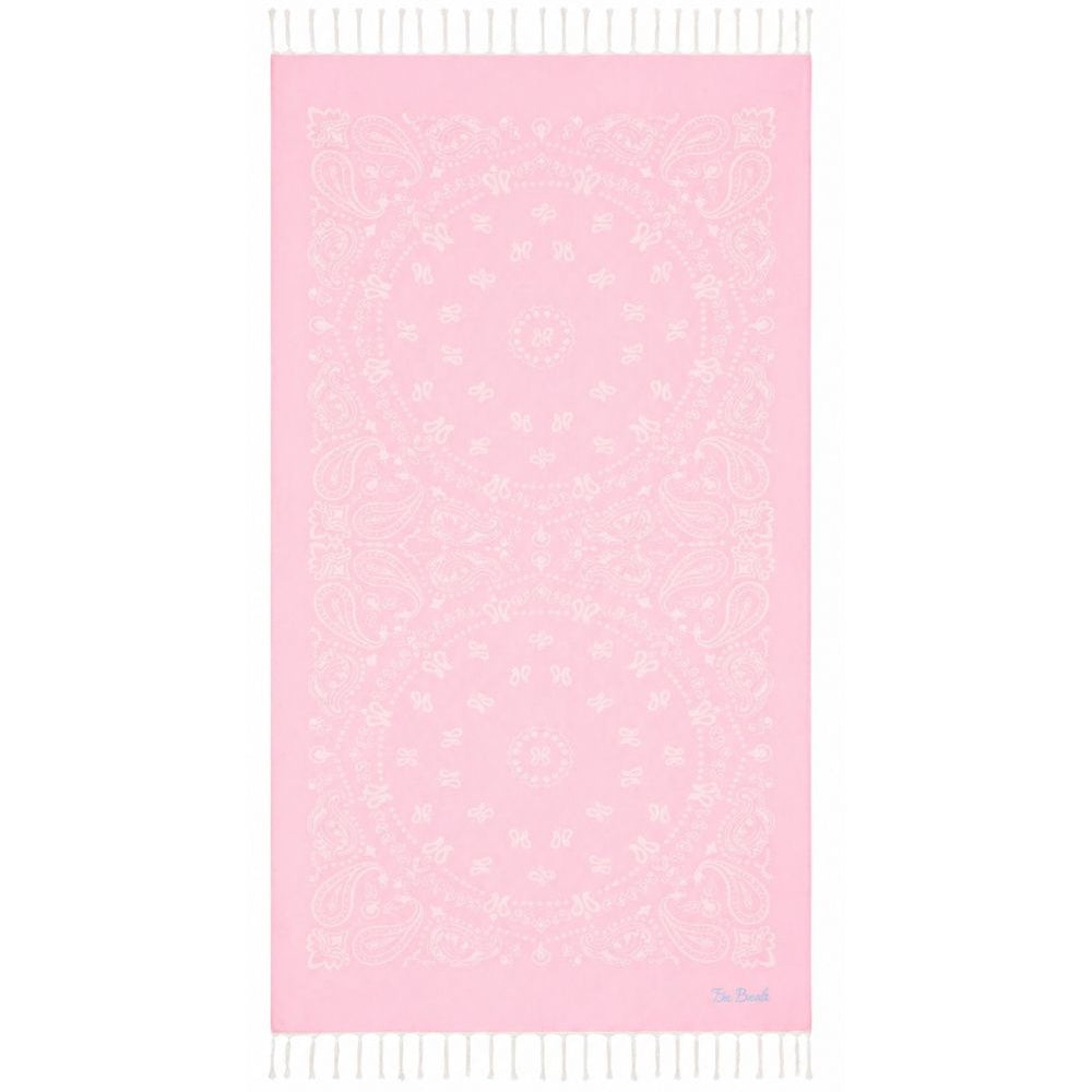 Telo mare per bambina MC2 Saint Barth Kids rosa con stampa grafica FOUT009 02704L MC2 ST. BARTH KIDS