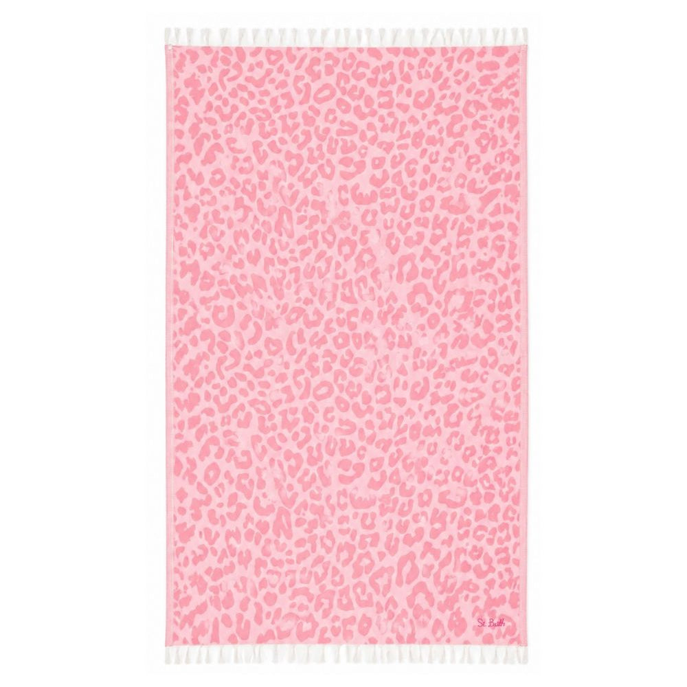 Telo mare MC2 Saint Barth rosa con motivo animalier FOUT009 02713L MC2 ST. BARTH KIDS